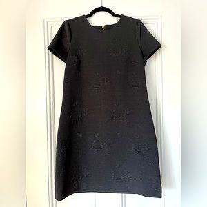 Calvin Klein Size 12 Black Short Sleeve Sheath Dress